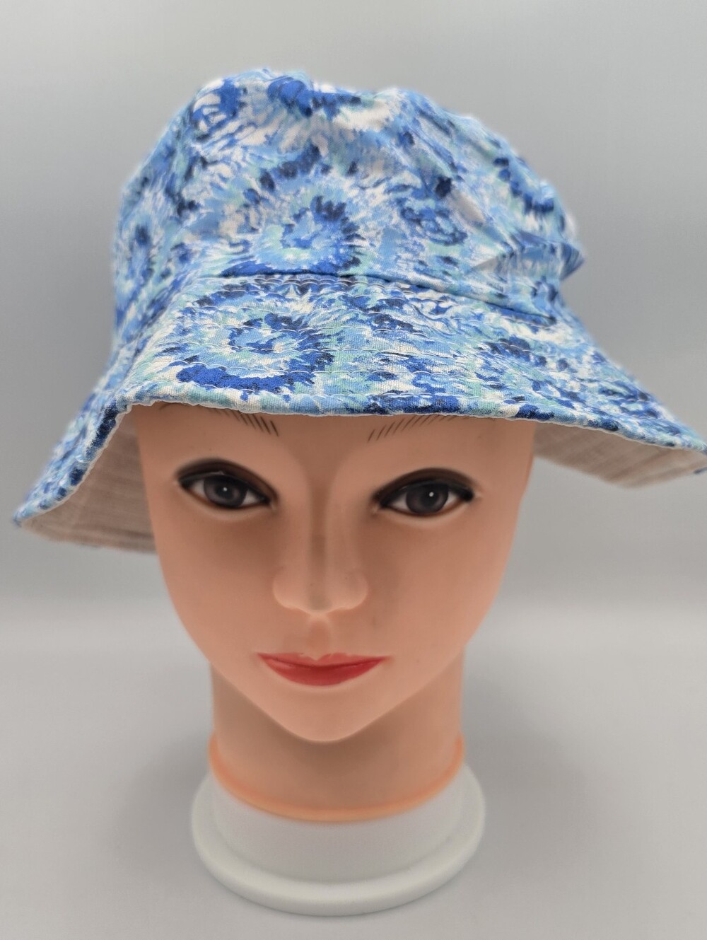 Juncture Women's /Juniors Blue/White Polyester Lightweight Bucket Hat